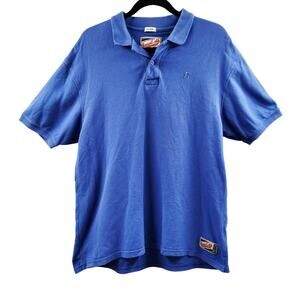 Vintage Russell Athletic Blue Collared Polo Shirt Men's Size XXLarge 100% Cotton